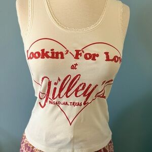 Midnight Rider White and Red Licensed Fitted Lace Trim Tank Top